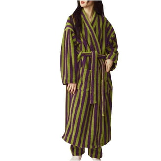 Women's 100% Terry Cotton Bathrobe Toweling Dressing Gown Robe Two Tone  CharGray - Walmart.com