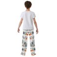thumbnail image 4 of FORMRS Boys Pajama Pants with Pockets Size 6-8Y Kids Lounge Sleep Bottoms, Cartoon Orange Houses, 4 of 8