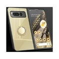 thumbnail image 2 of Nalacover Mirror Phone Case for Google Pixel Fold with Diamond Ring Holder Bracket Clear Imaging Cover, Slim Fit Makeup Soft Silicone Shockproof Lens Protection Case for Women Girls,Gold, 2 of 7