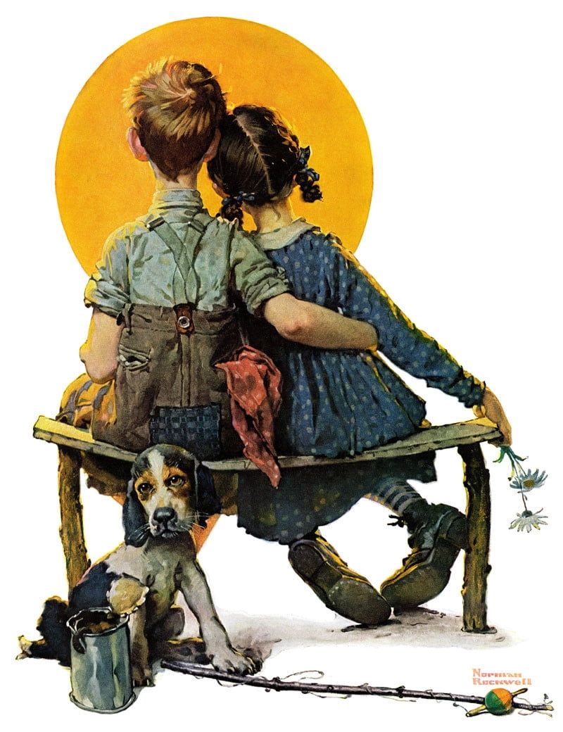 Marmont Hill "Sunset" by Norman Rockwell Painting Print on Canvas