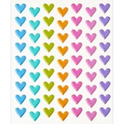 Hello Hobby Multicolor Hearts Designer Stickers, 63 Count