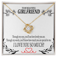 thumbnail image 3 of To My Girlfriend Special to Me Infinity Knot Necklace Message Card, 3 of 17