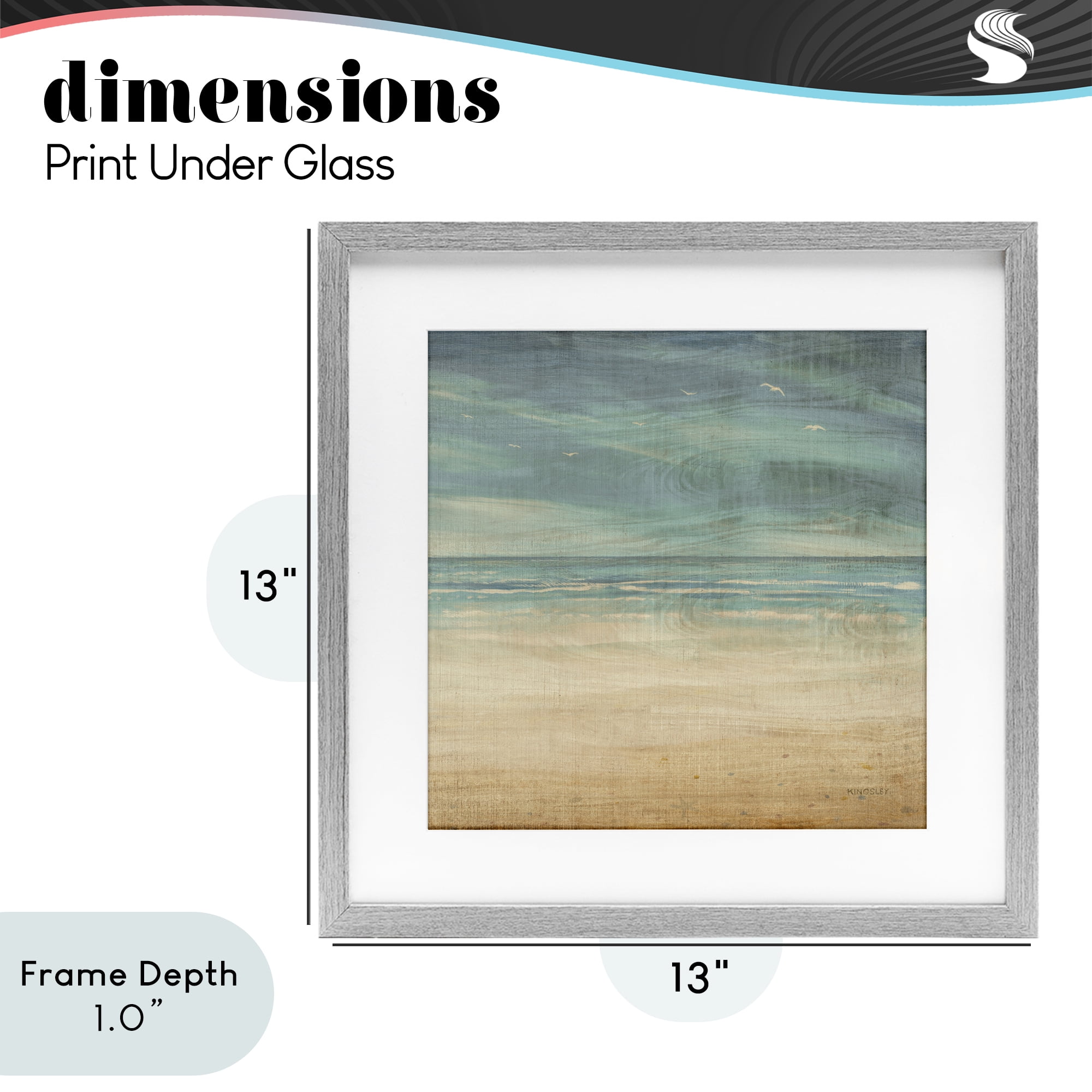 Stupell Industries Moody Coastal Days Gray Framed Print Under Glass, design by Dan Meneely