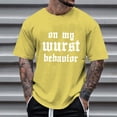thumbnail image 6 of Mens Tshirts Summer Funny Festival Letter Printed Short Sleeve Graphic Tees Lightweight Breathable Soft Comfortable Casual Men's Shirts Yellow XL, 6 of 6