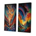 thumbnail image 3 of Designart "Visionary Rainbow Mystery Landscapes" Abstract Landscape Wall Art Set Of 2 - Modern Multicolor Wall Decor Set Of 2, 3 of 6