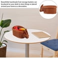 thumbnail image 4 of Cesta de dulces de Pascua con forma de conejito, cesta de frutas de ratán, bandeja de comida de mimbre tejida, cesta para decoración de mesa de fiesta de Pascua, suministros marrón, talla L, 4 of 5