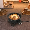thumbnail image 3 of Costway 17" Portable Gas Fire Pit with Folding Legs & Removable Grill Carrying Bag, 3 of 9