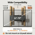 thumbnail image 6 of MountLiving Full Motion TV Wall Mount for 26-70" Screens, Articulating Bracket with Swivel,Tilt&Level, Max VESA 400x400mm, 99 lbs, Fits 12"/16" Studs, 6 of 8