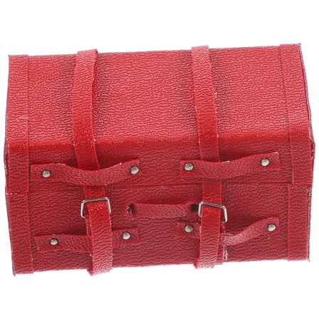NIYANGLE Vintage Style Mini Suitcase Red 1Pcs 2.36X1.18X1.18in