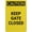 Warning Sign 2, variant on Caution Keep Gate Closed Metal Sign 8"x12" Rust Free Aluminum - Indoor Outdoor Use for Fence Yard, Gate Caution Sign