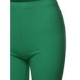 thumbnail image 4 of A2Y Women's Basic Solid Premium Cotton Mid Thigh High Rise Biker Bermuda Shorts Forest Green 5XL, 4 of 5