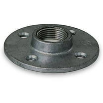 Supply Giant BMFL0100 Black Malleable Floor Flange with Four Screw Holes, 1"