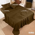 thumbnail image 2 of Juego de sábanas Utopia Bedding King de microfibra cepillada, color moca, 2 of 7