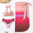 thumbnail image 2 of Gibobby Conjunto de Bikini Conjunto de piezas con falda de bikini dividida en degradado para mujer(Rosa,XL), 2 of 5