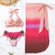 thumbnail image 2 of Gibobby Conjunto de Bikini Conjunto de piezas con falda de bikini dividida en degradado para mujer(Rosa,M), 2 of 5