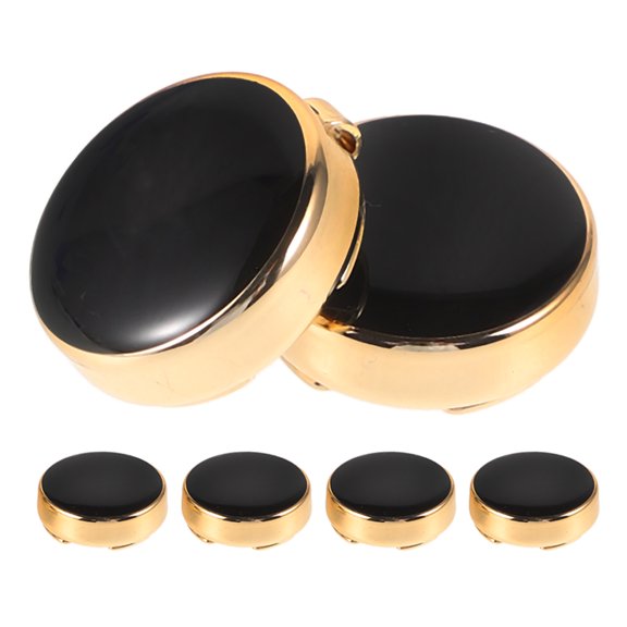 OUNONA 3 Pairs Elegant Zinc Alloy Tuxedo Shirt Button Covers Cufflinks Formal Suit Accessories for Weddings Business Attire