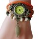 thumbnail image 2 of Price Down Sfonq Mothers Day Gift for Grilfriend ,Womens Watches Women Children Retro LeatherWinding Bracelet Leaf Pendant Watch OR,Orange Buy 2 Save 10%, 2 of 2