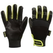Legacy Manufacturing MTF3207XX Flexzilla Water Resistant Hi Dexterity Leather Gloves, Black & Zilla Green - 2XL
