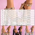 thumbnail image 5 of Rokment Bling Sequin Platform Dressy Sandals for Women Bride Wedding Summer Casual Leather Open Toe Ankle Strap Chunky Heels Dress Pumps Shoes, 5 of 7