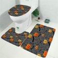 thumbnail image 2 of Vintage Halloween Elements Pattern Bathroom Rugs Sets 3 Piece,Toilet Cover Set,Absorbent Non Slip Bathroom Mats Sets with U-Shaped Contour Rug Toilet Rug Set, 2 of 5