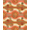 Coral Orange Gold, Pattern 16, variant on ODIKA 8'x10' Washable Area Rug Sunset Vinyl Colored Retro Record Disc Orange Geometric Layout for Living Room, Under Sectional, Family , Durable, Non-Slip