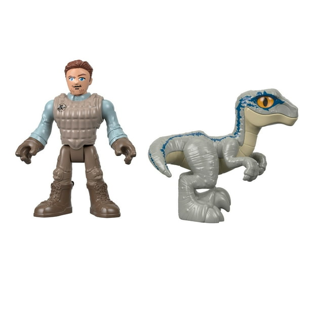 Imaginext Jurassic World Owen Blue Raptor Dinosaur Figure Set Walmart Com Walmart Com