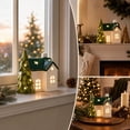 thumbnail image 5 of Christmas Snow House Ceramic Decor, Lighted Green Roof Village House with LED and Classic Style, Ornament for Home, Mantel, Tabletop, Holiday, Party, Seasonal, Gift, Display, Multicolor A, 5 of 6