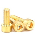 thumbnail image 3 of (5pcs) Brass Cup Head Socket Head Cap Screw Fastener, M4x25mm, 3 of 5