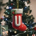thumbnail image 4 of YOHAVEN 26 Letters Acrylic Christmas Stocking Ornaments Personalized Hanging Decor for Tree Gifts Mantle Holiday Decorations Seasonal Xmas Decor Home Christmas Indoor Party, 4 of 4