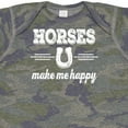thumbnail image 4 of Inktastic Horses Make Me Happy Boys or Girls Baby Bodysuit, 4 of 5