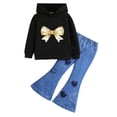 thumbnail image 4 of Hessimy Toddler Boys Girls Spring Summer 2Pcs Long Sleeve Soft Comfy Sleepwear Pajamas Tops Pants Casual Homewear, Lounge In Style(N,2-3 Years), 4 of 4