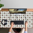 thumbnail image 4 of Long Mouse Pads for Desk,Brown Bigfoot and Tree Pattern Desk Mats on Top Of Desks, Desk Mouse Pad Extra Large with 3mm Non-Slip Base and Stitched Edge for Gaming,Office,Work,Home 47.3"x23.6", 4 of 6
