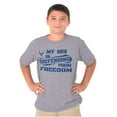 thumbnail image 3 of US Air Force My Sis Defending Freedom Crewneck T Shirts Boy Girl Teen Brisco Brands L, 3 of 6