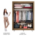 thumbnail image 4 of Ropero Closet Madesa Denver 2 Puertas Corredizas con Espejo con Pies Marrón, 4 of 5