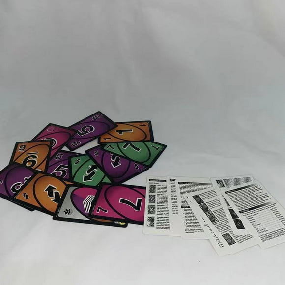 Zshan Mattel Uno Flip Games! New Double-Sided Version and New Action Cards, Board Game, Snack Game, Card Games, Ages 7+