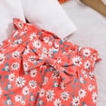 thumbnail image 7 of CAICJ98 Newborn Baby Girl Clothes Soft Cotton Infant Outfits Ruffles Sleeve Heart Romper & Pants Set Cute Fall Home Outing (White,0-3 Months), 7 of 7