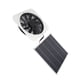 thumbnail image 5 of Extractor de aire redondo de 10" para invernaderos, cobertizos y gallineros, alimentado con energía solar, kit de ventilador con panel solar de 100 W, color blanco, 5 of 8