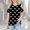 thumbnail image 2 of Zpanxa T-Shirts pour Tout-Petites Fille Imprimé Décontracté Manches Courtes Col Rond Haut Mode avec Coton 5 Ans, 2 of 7