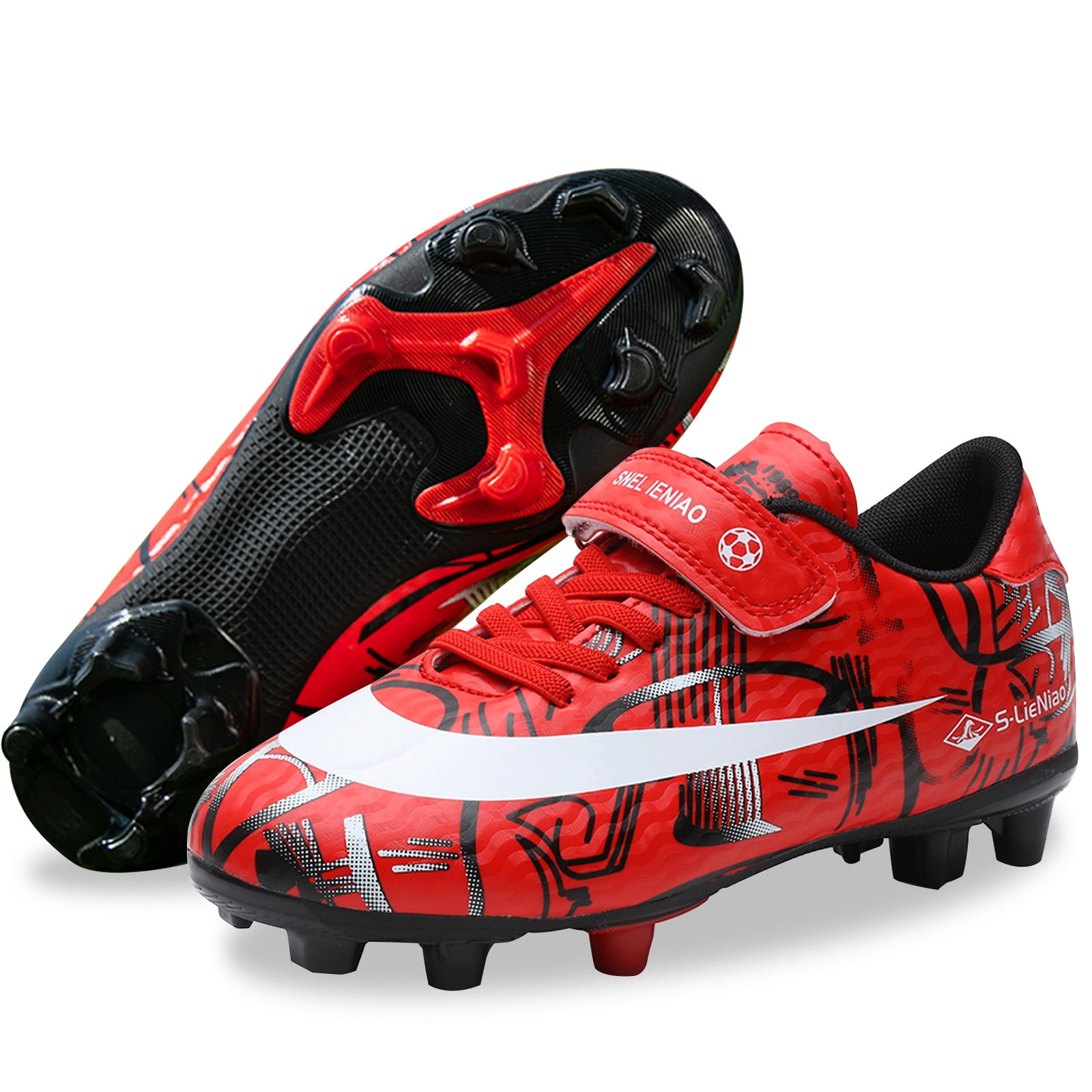 Kids Soccer Cleats Boys Girls Athletic Football Shoes Teenager