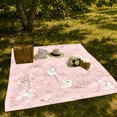thumbnail image 7 of White Rabbits Among Delicate Pink Garden Flowers, Soft Flannel Blanket with Delicate Watercolor Animals Print, Housewarming Gift and Home Decor for Bedroom and Living Room, 7 of 7
