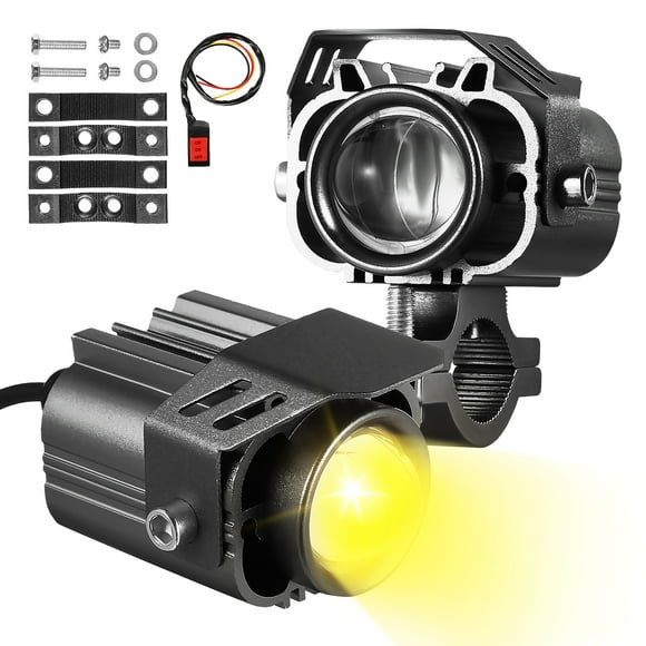 2 uds luces Led para motocicleta luces antiniebla para motocicleta luces auxiliares para motocicleta luces de conducción para motocicleta