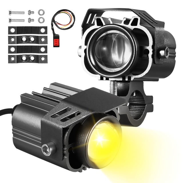 2 uds luces Led para motocicleta luces antiniebla para motocicleta luces auxiliares para motocicleta luces de conducción para motocicleta