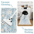 thumbnail image 7 of Geetinfly 2*6FT Area Rugs 2in*6in Persian Runner Rug Floral Print Washable Runner Rug Vintage Boho Distressed Area Rug Runner for Kitchen Hallway Laundry Blue blue, 7 of 7