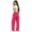 Hot Pink, variant on Girls Cargo Sweatpants Preppy Wide Leg Baggy Track Pants Teen Straight Leg Joggers Open Bottom Trousers with Pockets