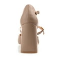 thumbnail image 4 of Journee Womens Isadorah Mary Jane Mid Block Heel Square Toe Pumps, Widths Available, 4 of 10