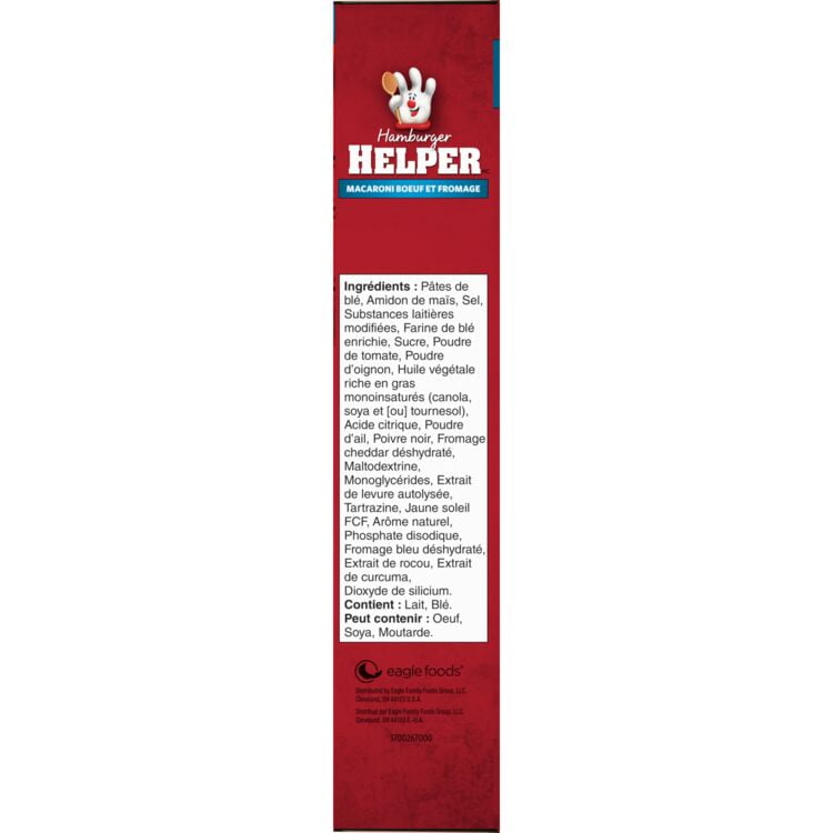 Hamburger Helper Macaroni boeuf et fromage 166 g