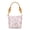 Pink, variant on New Chinese Tote Bags with Butterfly Pattern Fabric and Beaded Wooden Ring Handle Gold