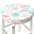 thumbnail image 3 of Fotbe Colorful Seashells1 Stool Covers Round,Waterproof Round Bar Stool Covers Bar Chair Covers Washable Stool Cushion Slipcover for 12-14 Inch Chair-12 inch, 3 of 7