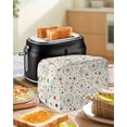 thumbnail image 4 of Middle Century Toaster Cover 4 Slice, Large Kitchen Appliance Covers, Geometric Modern Abstract Vintage Toaster Oven Cover with Loop, Bread Machine Cover Polyester Dust Cover Protection, 4 of 4