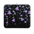 thumbnail image 3 of Iauyy Dish Drying Mat for Kitchen Counter, Super Absorbent & Hanging 16x18 / 18x24 Inch (S/M) Purple Flowers, 3 of 8